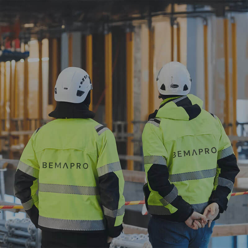 BeMaPro Oy's project managers at the construction site